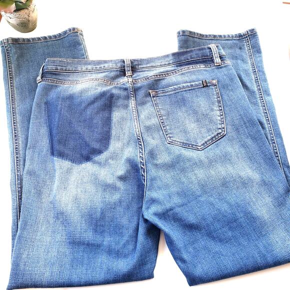 Buffalo David Bitton Womens Ivy Crop Jeans Size 31 High Rise Distressed Straight - Picture 5 of 9